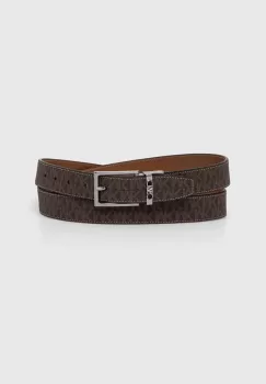 Michael Kors curea cu doua fete barbati, culoarea maro imagine