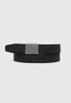 Michael Kors curea cu doua fete barbati, culoarea negru imagine