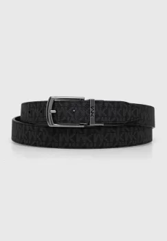Michael Kors curea cu doua fete barbati, culoarea negru imagine