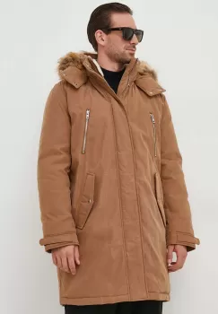 Michael Kors geaca barbati, culoarea bej, de iarna imagine