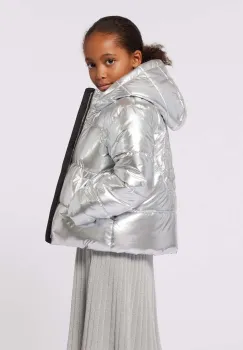 Michael Kors geaca copii culoarea argintiu, R30187 imagine