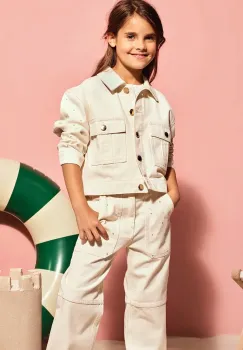 Michael Kors geaca de blugi pentru copii culoarea bej, R30293 imagine