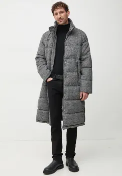Michael Kors geaca din amestec de lana culoarea gri, de iarna, CF4202FFF1 imagine
