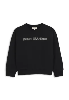 Michael Kors hanorac de bumbac pentru copii culoarea negru, cu imprimeu, R30322 imagine