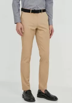 Michael Kors pantaloni barbati, culoarea bej, mulata imagine