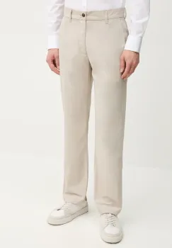 Michael Kors pantaloni de bumbac barbati, culoarea bej, drept, CS5304BHC2 imagine