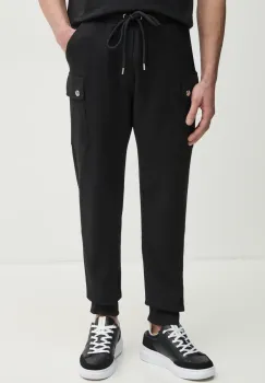 Michael Kors pantaloni de trening barbati, culoarea negru, neted, CF452BO5MF imagine