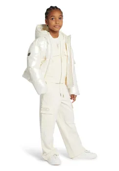 Michael Kors pantaloni de trening din bumbac pentru copii culoarea bej, uni, R30453 imagine