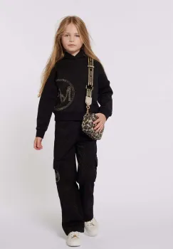 Michael Kors pantaloni de trening pentru copii culoarea negru, cu imprimeu, R30183 imagine