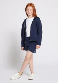 Michael Kors pantaloni scurti din bumbac pentru copii culoarea albastru marin, cu imprimeu, talie reglabila, R30337 imagine