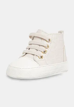 Michael Kors pantofi pentru bebelusi BABY SPLIT culoarea bej, MK02535256 imagine