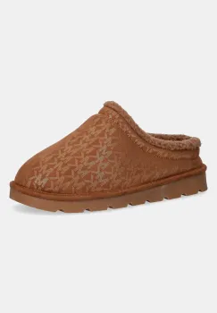 Michael Kors papuci copii OSAKA LOGO culoarea maro, MK03782220 imagine