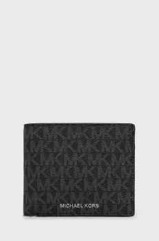 Michael Kors portofel barbati, culoarea negru imagine