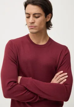 Michael Kors pulover de lana barbati, culoarea bordo, light, CF460F77AP imagine