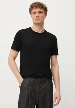 Michael Kors pulover de lana barbati, culoarea negru, light, CR560DE7AP imagine