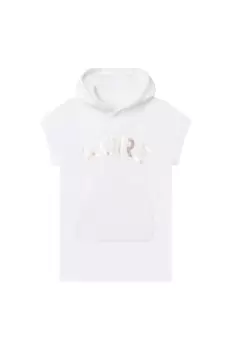 Michael Kors rochie din bumbac pentru copii culoarea alb, mini, drept imagine