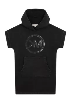 Michael Kors rochie din bumbac pentru copii culoarea negru, mini, drept imagine