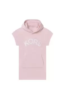 Michael Kors rochie din bumbac pentru copii culoarea roz, mini, drept imagine