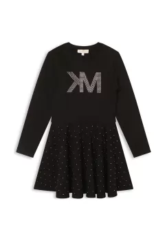 Michael Kors rochie fete culoarea negru, mini, evazati imagine