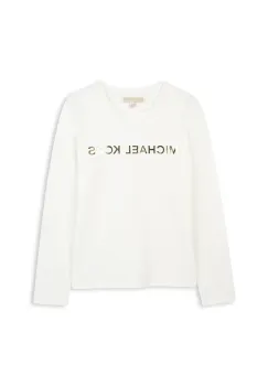 Michael Kors tricou cu maneca lunga din bumbac pentru copii culoare alba R30488 imagine