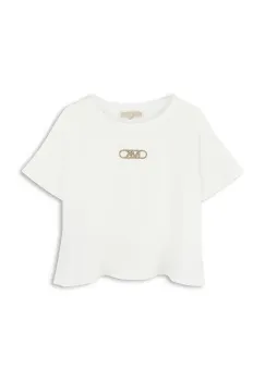 Michael Kors tricou de bumbac pentru copii culoarea alb, R30321 imagine