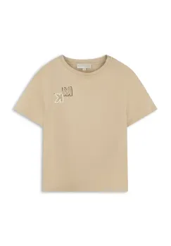 Michael Kors tricou de bumbac pentru copii culoarea bej, R30317 imagine