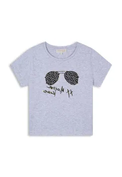 Michael Kors tricou de bumbac pentru copii culoarea gri, R30141 imagine