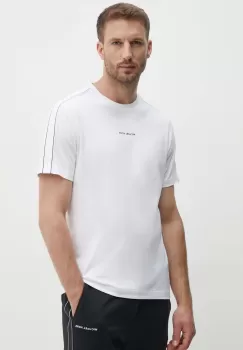 Michael Kors tricou din bumbac barbati, culoarea alb, cu imprimeu, CT4524E1V2 imagine