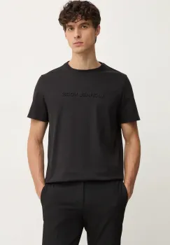 Michael Kors tricou din bumbac barbati, culoarea negru, cu imprimeu, CF4529H1V2 imagine