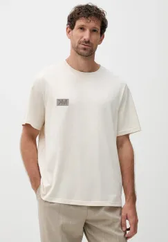 Michael Kors tricou din bumbac culoarea bej, cu imprimeu, CT552NHFV4 imagine