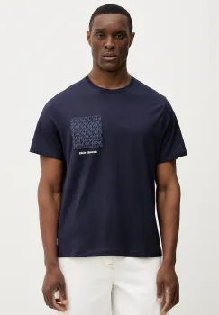 Michael Kors tricou din bumbac culoarea bleumarin, uni, CR652T1FV4 imagine