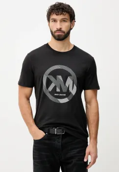 Michael Kors tricou din bumbac culoarea negru, cu imprimeu, CF552TWFV4 imagine