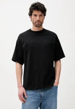 Michael Kors tricou din bumbac culoarea negru, uni, CS552HY1V2 imagine