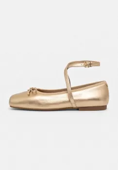 MICHAEL Michael Kors balerini de piele Collette culoarea auriu, 40T4CTFP1M 740 imagine