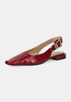 MICHAEL Michael Kors balerini de piele Darrington culoarea bordo, cu toc deschis, 40F4DTFP1E.609 imagine