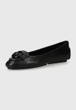 MICHAEL Michael Kors balerini de piele Lillie culoarea negru, 40R9LIFP4L 001 imagine