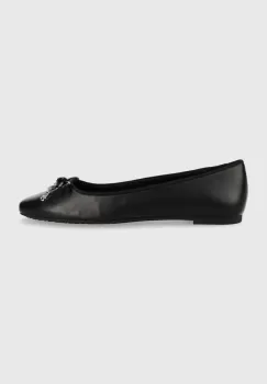 MICHAEL Michael Kors balerini de piele Nori culoarea negru, 40F3NRFP1L imagine
