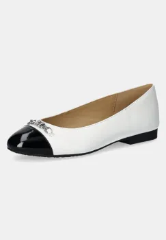 MICHAEL Michael Kors balerini de piele Rebecca culoarea alb, 40F4RBFP1L.085 imagine