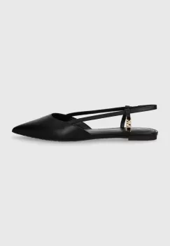MICHAEL Michael Kors balerini de piele Veronica culoarea negru, cu toc deschis, 40H3VRFP1L imagine