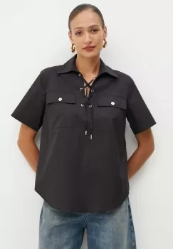 MICHAEL Michael Kors bluza femei, culoarea negru, neted, MT440OGF4C imagine