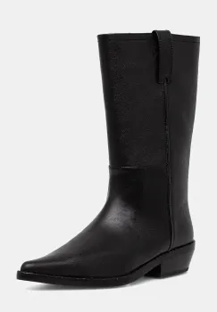 MICHAEL Michael Kors botine pentru femei din piele Farren Flat Boot imagine