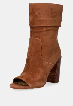 MICHAEL Michael Kors botine pentru femei din piele intoarsa Shayna Heeled Bootie imagine