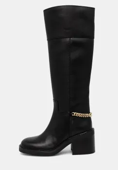 MICHAEL Michael Kors cizme Carlisle femei, culoarea negru, cu toc drept, 40F4CLMB5L.001 imagine