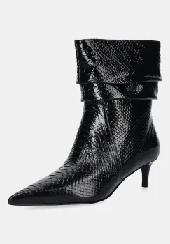 MICHAEL Michael Kors cizme de piele Dawn culoarea negru, cu toc cui, 40T5DWME5L.001 imagine