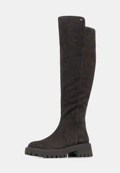 MICHAEL Michael Kors cizme din piele intoarsa Asher culoarea maro, cu toc plat, 40F5ASFB5S.251 imagine