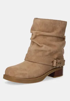 MICHAEL Michael Kors cizme din piele intoarsa Colby culoarea bej, cu toc drept, 40F5COFE5S.297 imagine