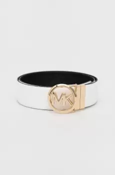MICHAEL Michael Kors curea de piele cu doua fete femei, culoarea alb imagine