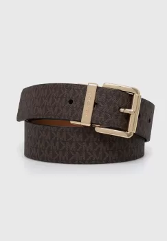 MICHAEL Michael Kors curea de piele cu doua fete femei, culoarea maro imagine