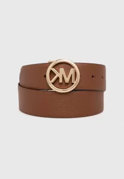 MICHAEL Michael Kors curea de piele cu doua fete femei, culoarea maro imagine