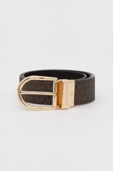 MICHAEL Michael Kors curea de piele cu doua fete femei, culoarea maro imagine